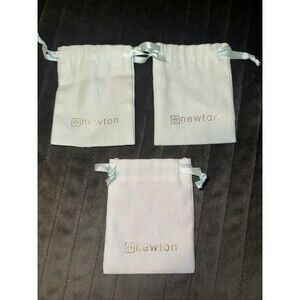 3 enewton Empty Jewelry Storage Dust Bag Drawstring Pouch Only White & Blue
